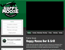 Tablet Screenshot of happymoosebarandgrill.com